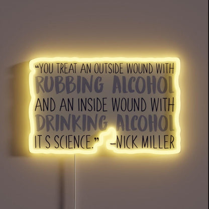 Its Science Nick Miller Rgb Led Neon Sign - Custom LED neon sign front view