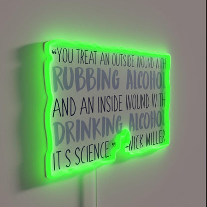 Its Science Nick Miller Rgb Led Neon Sign - LED neon sign close-up detail