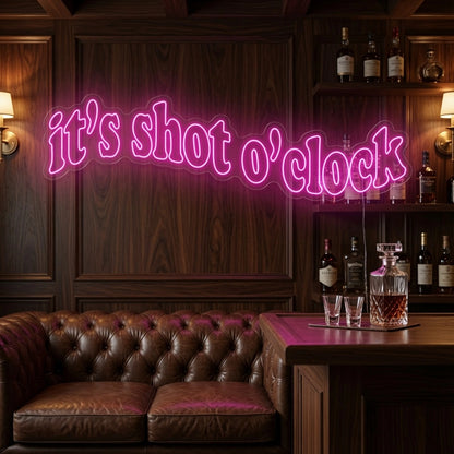 It's Shot O'clock LED Neon Sign - 03 Real Lifestyle Scene