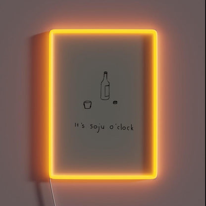 Its Soju Time Mint Kdrama Kpop Rgb Led Neon Sign - Custom LED neon sign front view