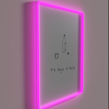 Its Soju Time Mint Kdrama Kpop Rgb Led Neon Sign - LED neon sign close-up detail