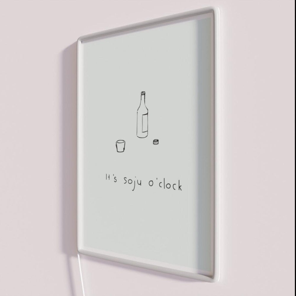 Its Soju Time Mint Kdrama Kpop Rgb Led Neon Sign - Neon sign mounted on wall in room