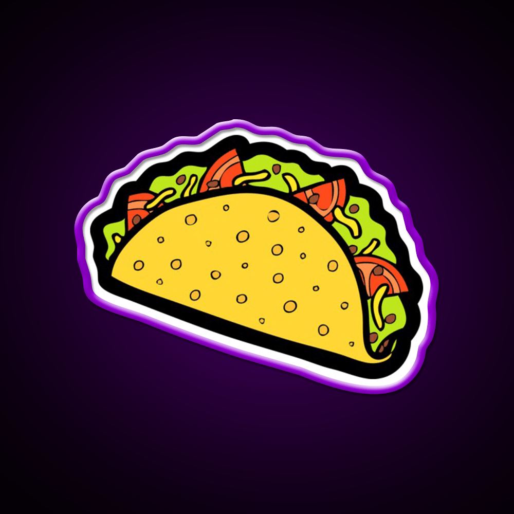 Its Taco Time Snack Food Led Neon Sign Rgb Color - Shineneon