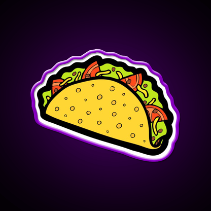 Its Taco Time Snack Food Led Neon Sign Rgb Color - Shineneon