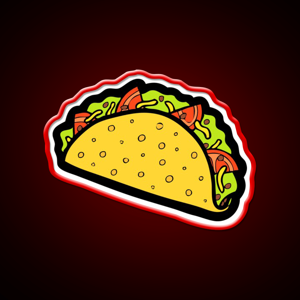 Its Taco Time Snack Food Led Neon Sign Rgb Color - Shineneon