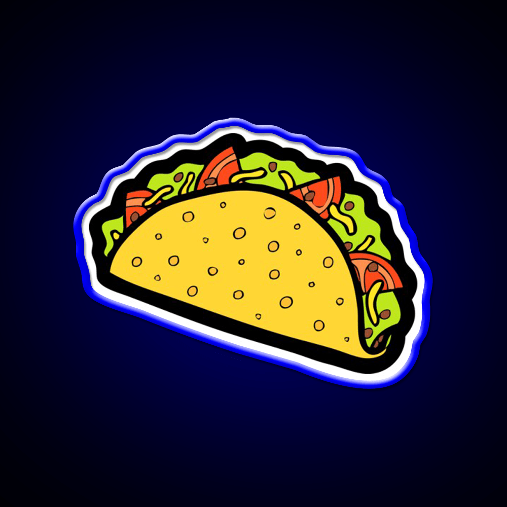 Its Taco Time Snack Food Led Neon Sign Rgb Color - Shineneon