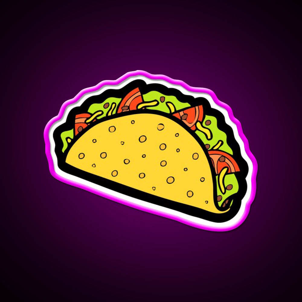 Its Taco Time Snack Food Led Neon Sign Rgb Color - Shineneon