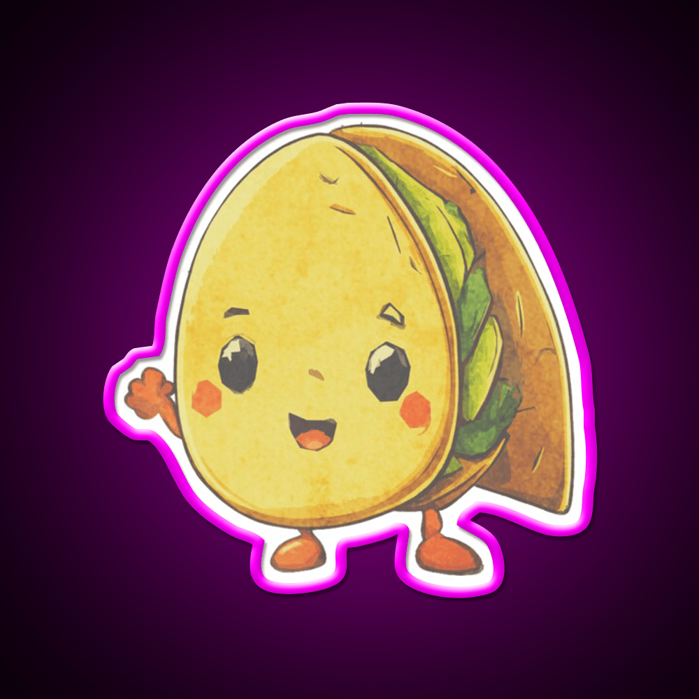 Its Taco Time Taco Led Neon Sign Mexican Food Sign Rgb Color - Shineneon