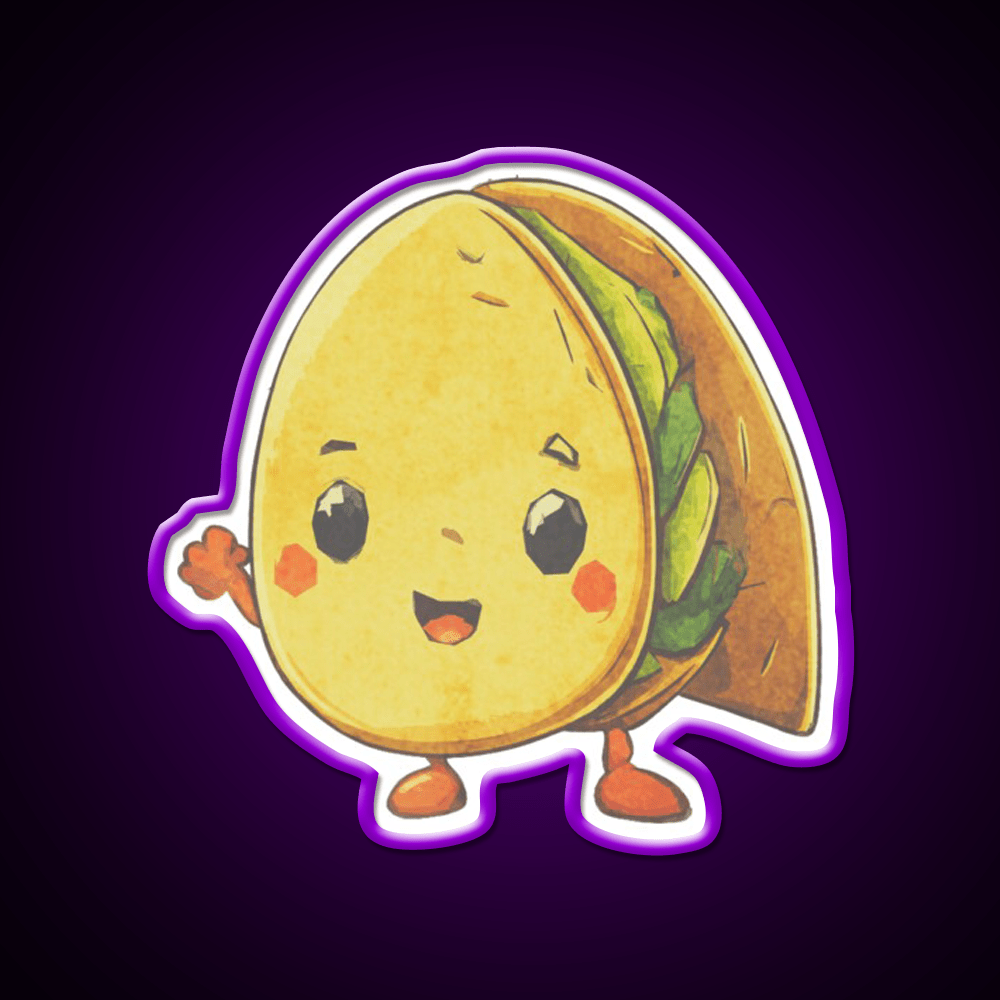 Its Taco Time Taco Led Neon Sign Mexican Food Sign Rgb Color - Shineneon