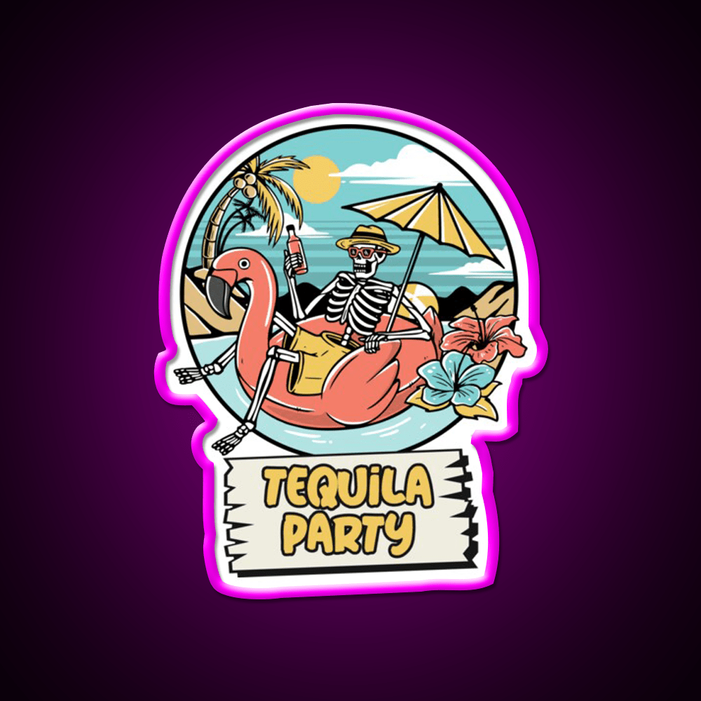 Its Tequila Party Cinco De Mayo Drinking Party Drink Tequila Led Neon Sign Rgb Color - Shineneon