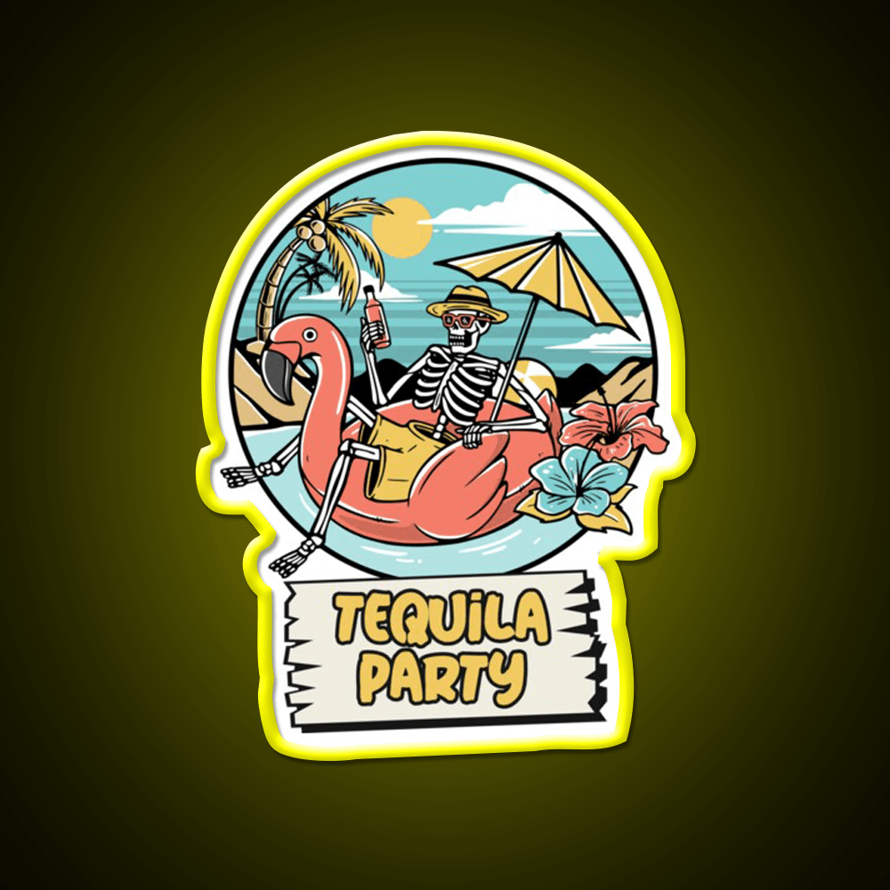 Its Tequila Party Cinco De Mayo Drinking Party Drink Tequila Led Neon Sign Rgb Color - Shineneon