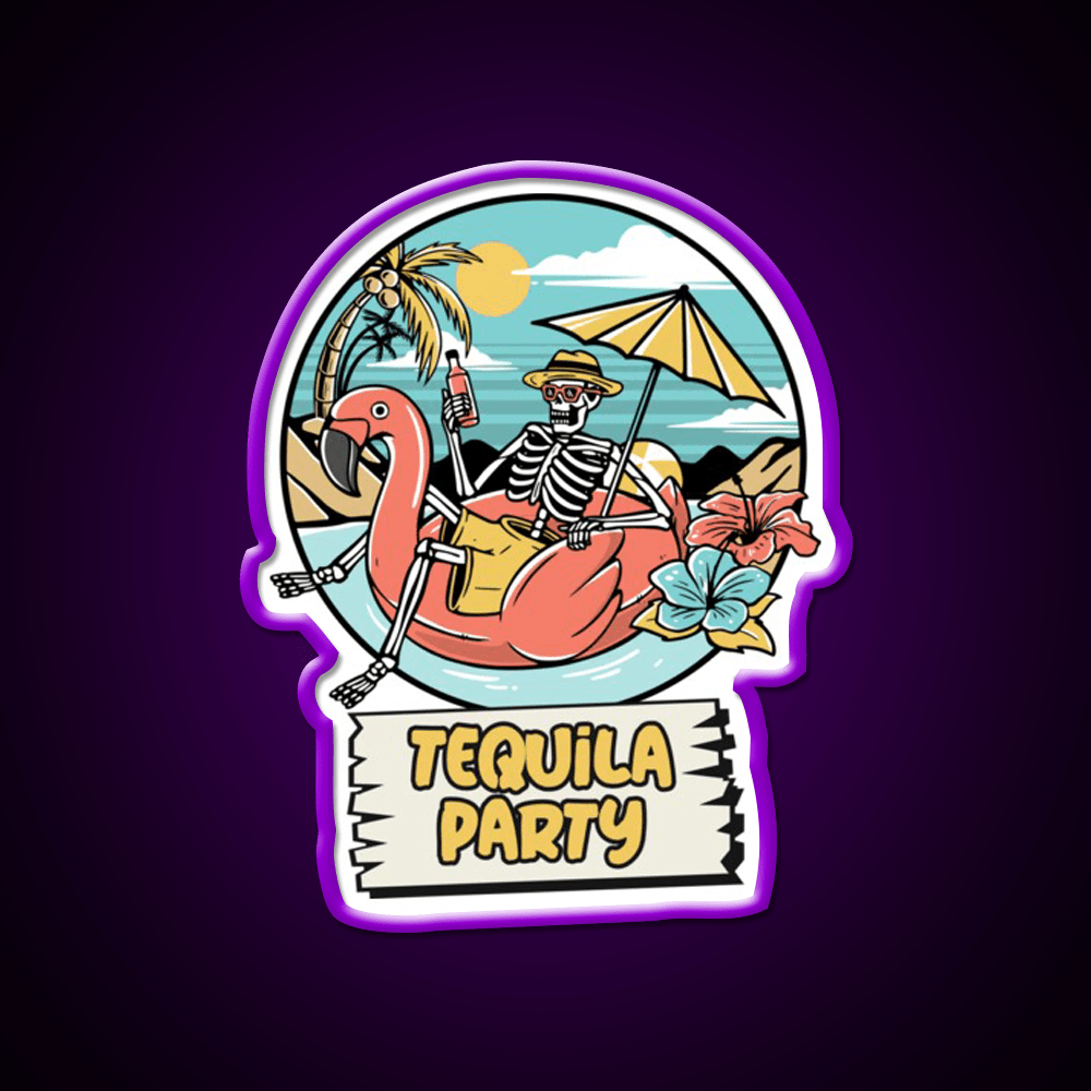 Its Tequila Party Cinco De Mayo Drinking Party Drink Tequila Led Neon Sign Rgb Color - Shineneon