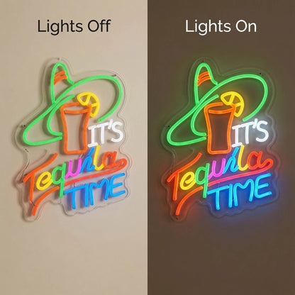 It's Tequila Time LED Neon Sign Wall Neon Sign - Shineneon