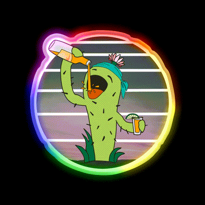 Its Tequila Time Party Drink Tequila Led Neon Sign Bar Led Sign Rgb Color - LED neon sign close-up detail