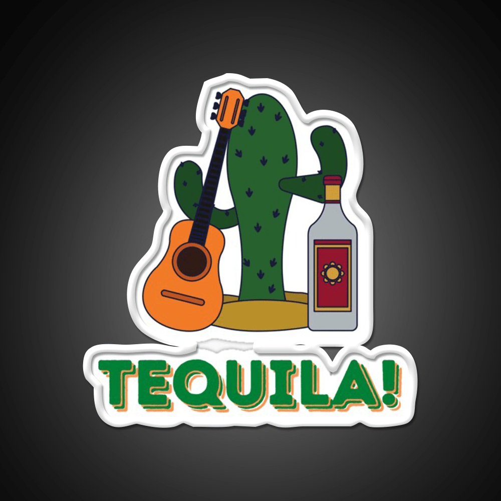 Its Tequila Time Party Drink Tequila Led Neon Sign Rgb Color - Shineneon