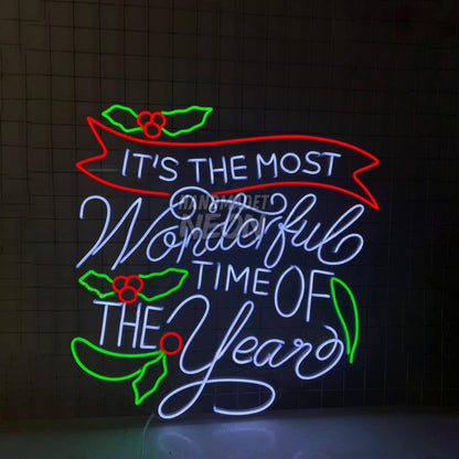 Its The Most Wonderful Time Of The Year Led Neon Sign Led Decor | Shineneon