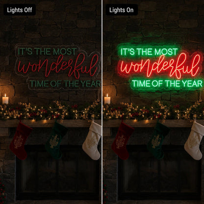 Its The Most Wonderful Time Of The Year LED Neon Sign Man Cave Neon Sign - Shineneon