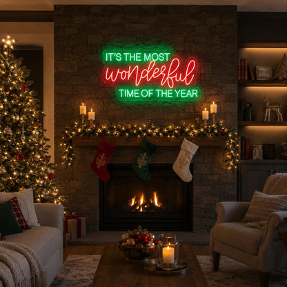 Its The Most Wonderful Time Of The Year LED Neon Sign Man Cave Neon Sign - Shineneon