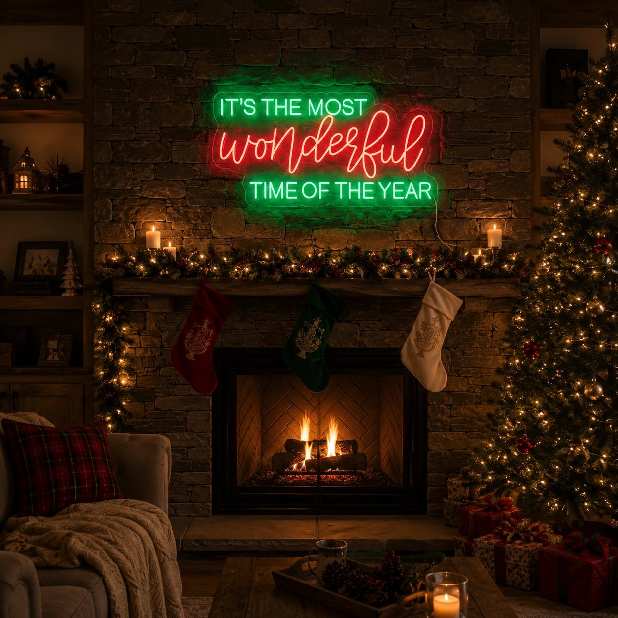 Its The Most Wonderful Time Of The Year LED Neon Sign Man Cave Neon Sign - Shineneon