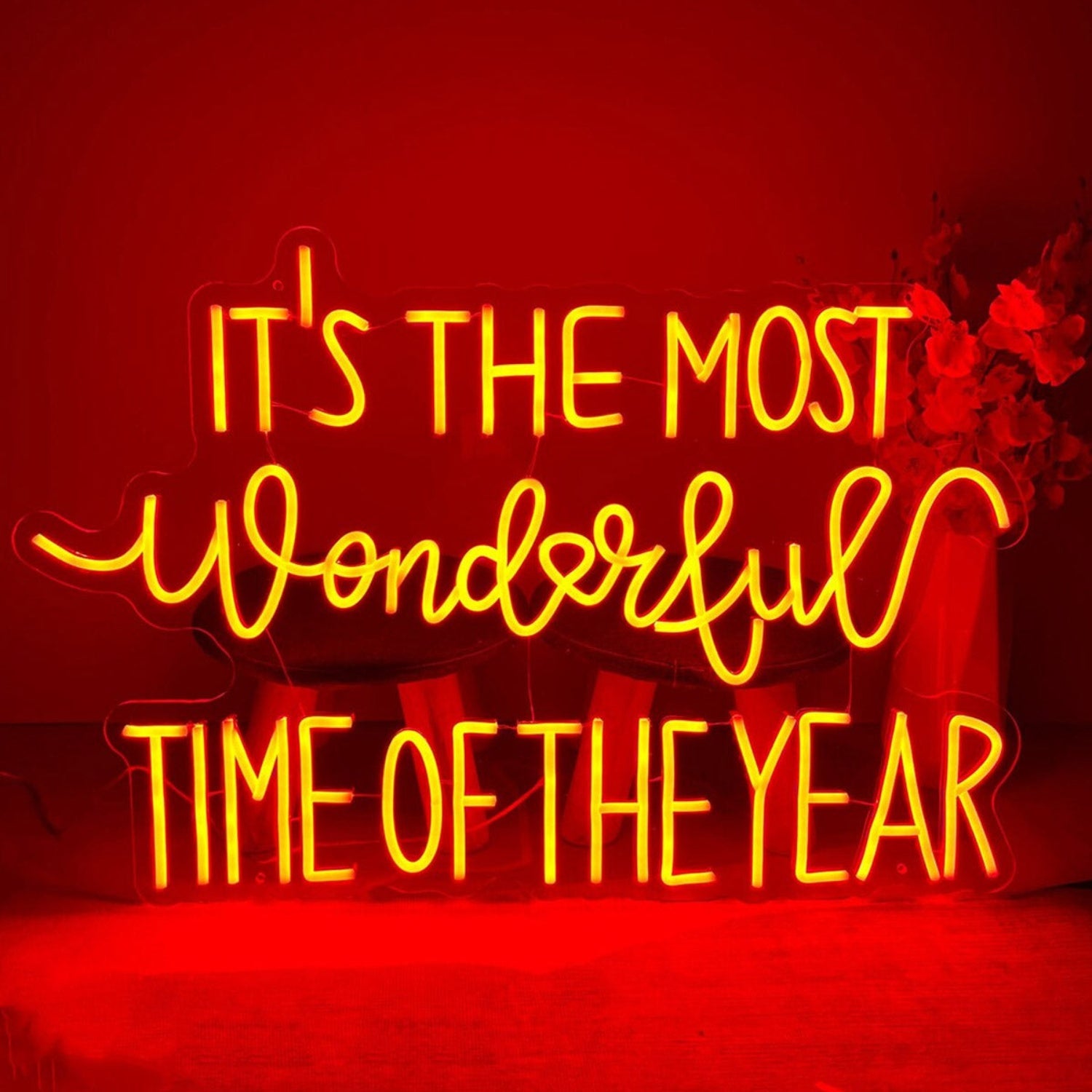 Its The Most Wonderful Time Of The Year Merry Christmas Neon Sign Christmas Decorations | Shineneon