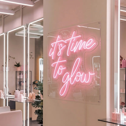It's Time To Glow LED Neon Sign Bedroom Decor - 01 Original Product Image