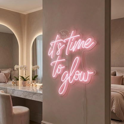 It's Time To Glow LED Neon Sign Bedroom Decor - 02 High-Converting Product Image