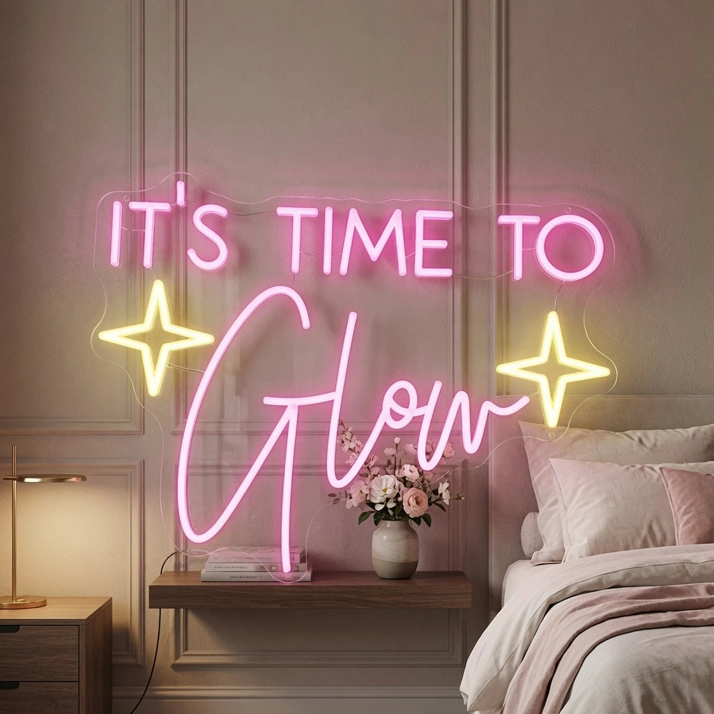 It's Time To Glow LED Neon Sign Home Decor - 02 High-Converting Product Image