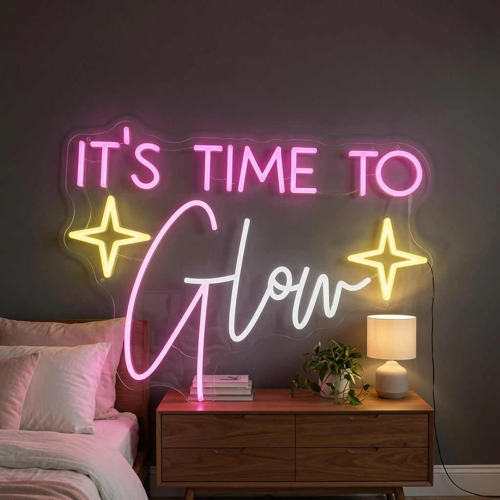 It's Time To Glow LED Neon Sign Home Decor - 03 Real Lifestyle Scene