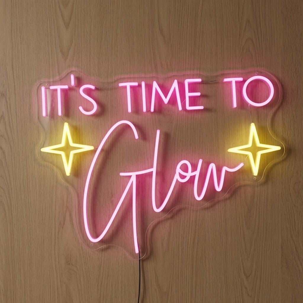 It's Time To Glow LED Neon Sign Living Room Decor - Shineneon
