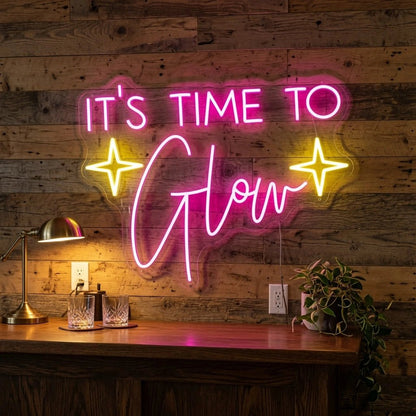 It's Time To Glow LED Neon Sign Living Room Decor - Shineneon