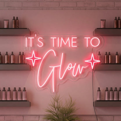 It's Time To Glow LED Neon Sign Wall Art - 01 Original Product Image