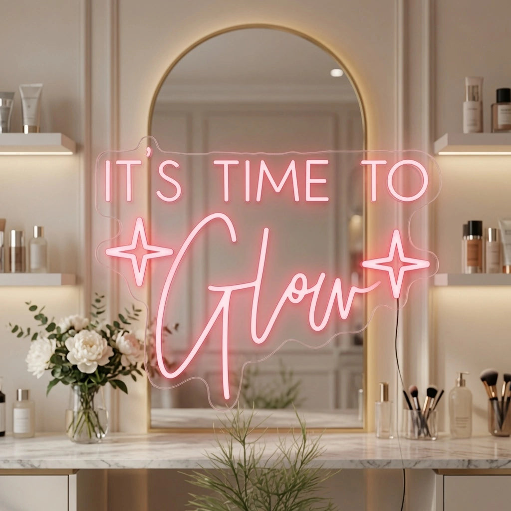 It's Time To Glow LED Neon Sign Wall Art - 02 High-Converting Product Image