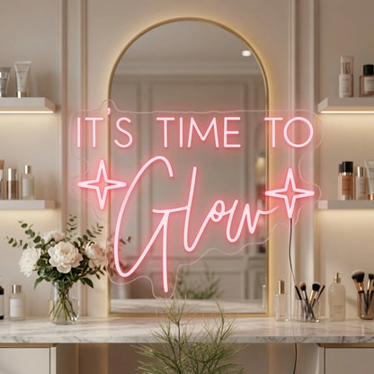 It's Time To Glow LED Neon Sign Wall Art - 02 High-Converting Product Image