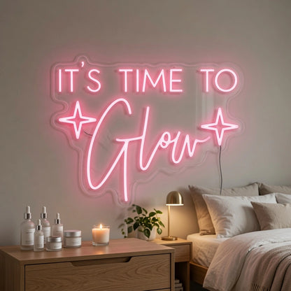 It's Time To Glow LED Neon Sign Wall Art - 03 Real Lifestyle Scene