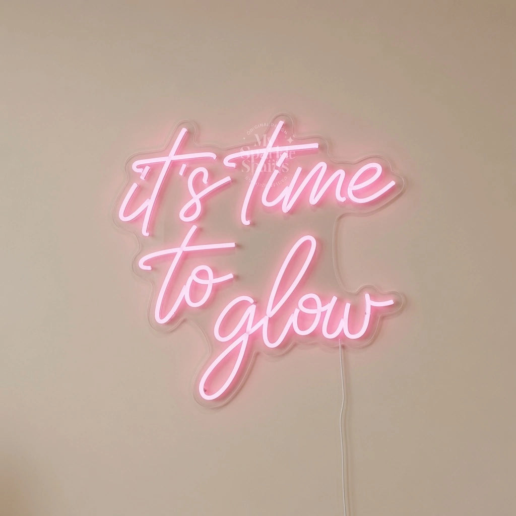 It's Time To Glow LED Neon Sign Wall Neon Sign - 04 Size Image