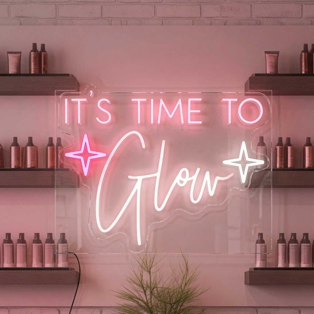 It's Time To Glow Wall Decor LED Neon Sign - 01 Original Product Image