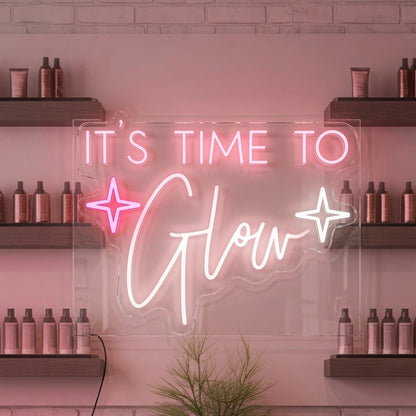 It's Time To Glow Wall Decor LED Neon Sign - 01 Original Product Image