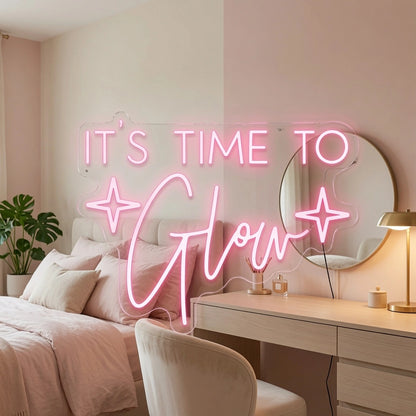It's Time To Glow Wall Decor LED Neon Sign - 03 Real Lifestyle Scene