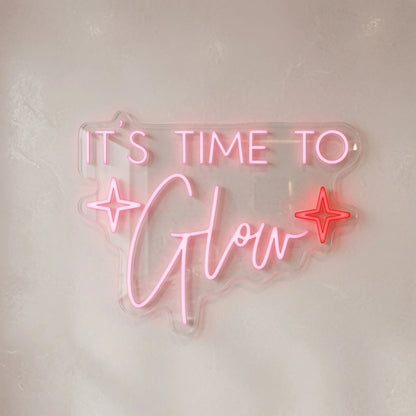 It's Time To Glow Wall Decor LED Neon Sign - 04 Size Image