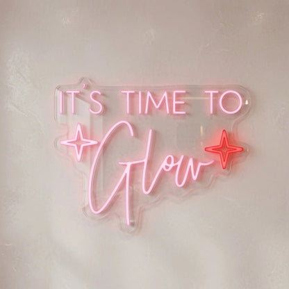 It's Time To Glow Wall Decor LED Neon Sign - Shineneon