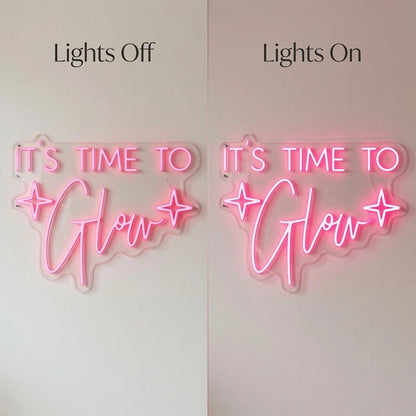 It's Time To Glow Wall Decor LED Neon Sign - Shineneon