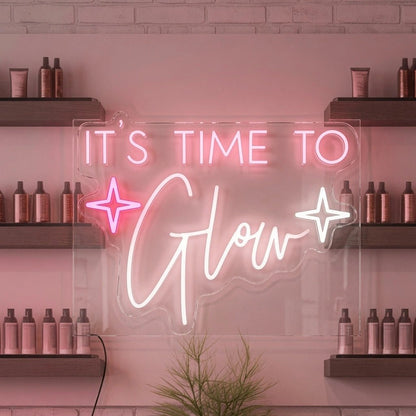 It's Time To Glow Wall Decor LED Neon Sign - Shineneon