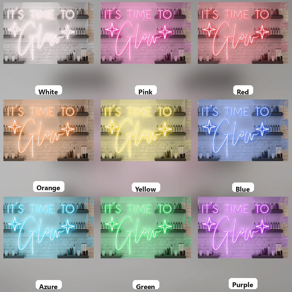 It's Time To Grow LED Neon Sign - 05 Color Grid