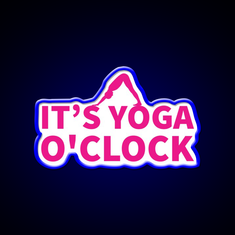 Its Yoga Oclock Yoga Person Yoga Lover Pink Yoga Led Neon Sign Rgb Color