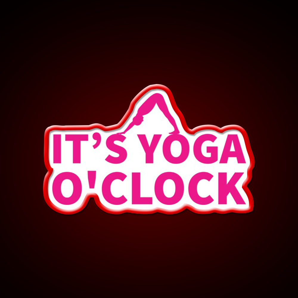 Its Yoga Oclock Yoga Person Yoga Lover Pink Yoga Led Neon Sign Rgb Color