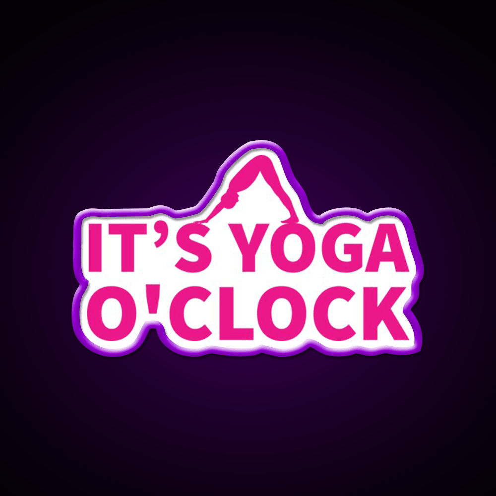 Its Yoga Oclock Yoga Person Yoga Lover Pink Yoga Led Neon Sign Rgb Color - Shineneon