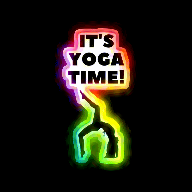 Its Yoga Time Yoga Led Neon Sign For Wellness Space Rgb Color