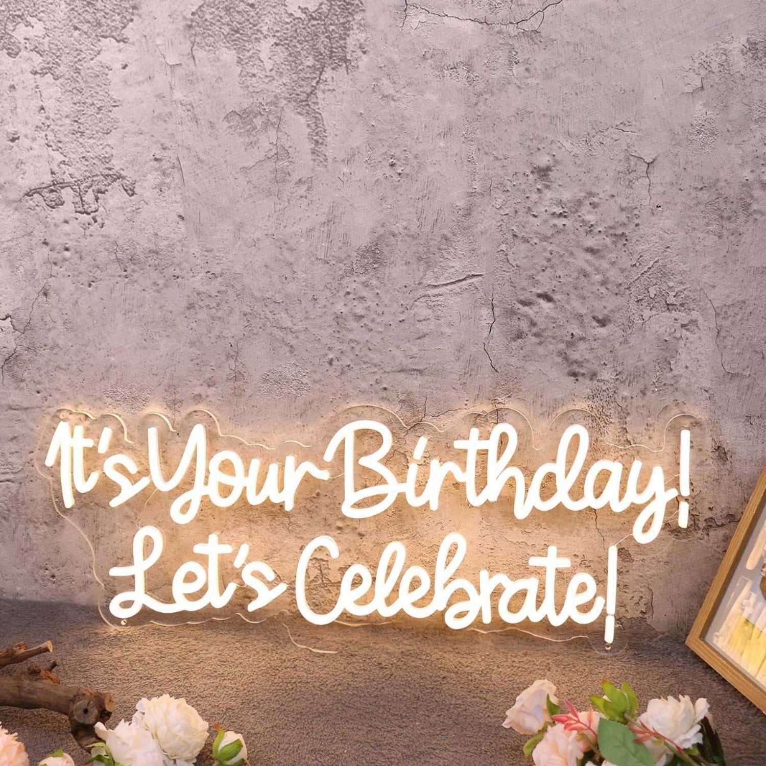 Its Your Birthday Lets Celebrate Yellow Led Neon Sign - Shineneon