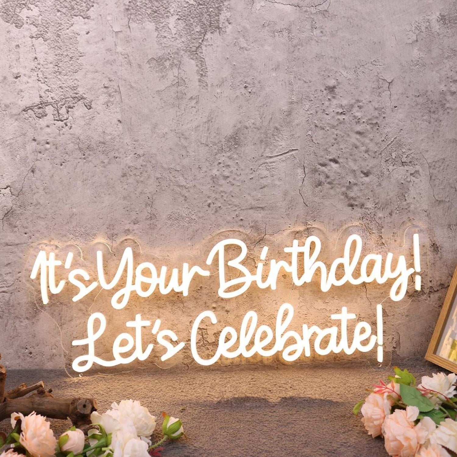 Its Your Birthday Lets Celebrate Yellow Led Neon Sign - Shineneon