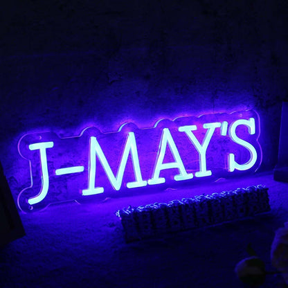 J - Mays Blue Led Neon Sign - Shineneon